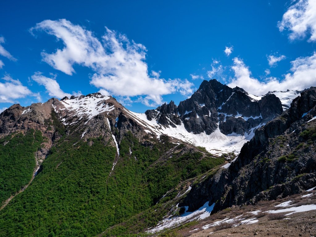 Обои горы, снег, пейзаж, аргентина, патагония, mountains, snow, landscape, argentina, patagonia разрешение 5120x3415 Загрузить