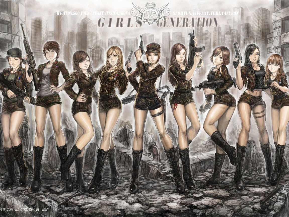 Обои оружие, girls' generation, snsd, weapons разрешение 1920x1200 Загрузить