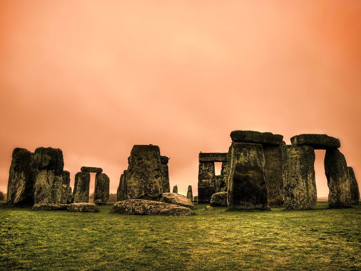 Обои небо, камни, закат, англия, кромлех, стоунхендж, the sky, stones, sunset, england, the cromlech, stonehenge разрешение 2560x1600 Загрузить