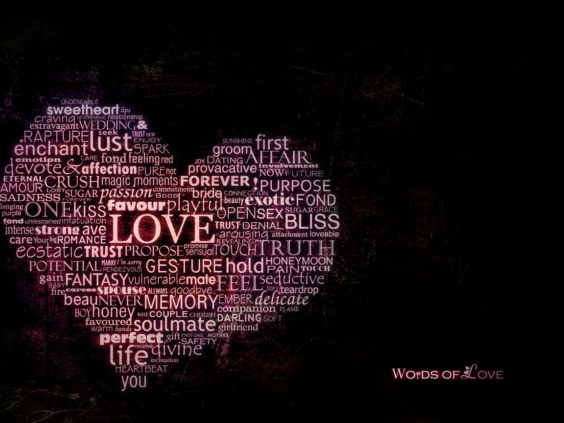 Обои сердце, любовь, слово, heart, love, the word разрешение 2560x1600 Загрузить