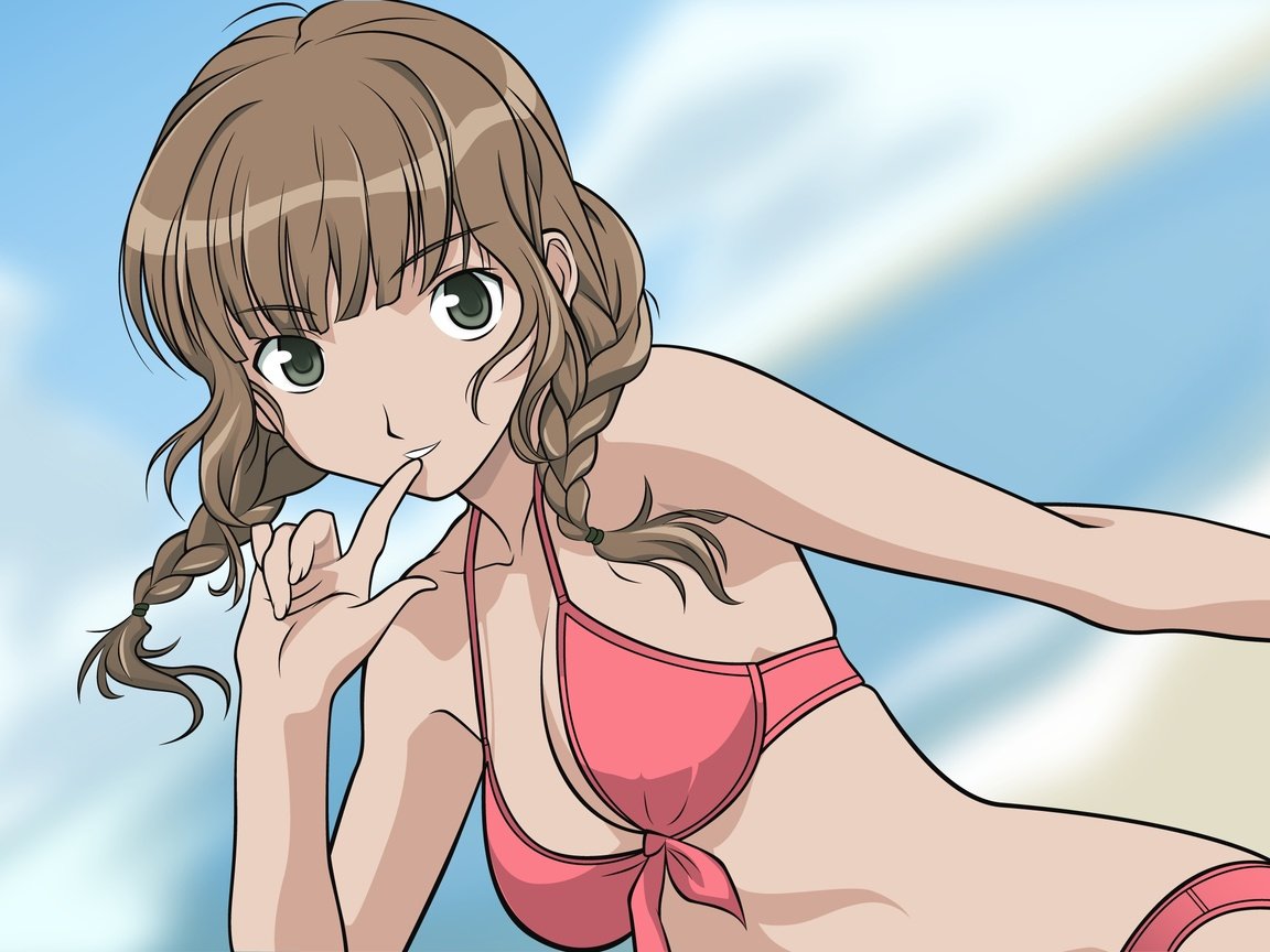 Обои вектор, купальник, kimikiss, mizusawa mao, pure, rouge, vector, swimsuit разрешение 2560x1600 Загрузить