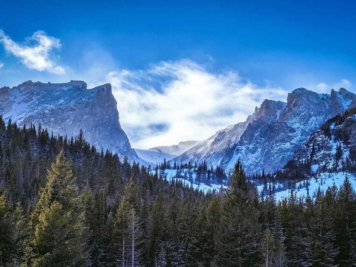 Обои небо, горы, зима, сша, колорадо, национальный парк, the sky, mountains, winter, usa, colorado, national park разрешение 2048x1364 Загрузить