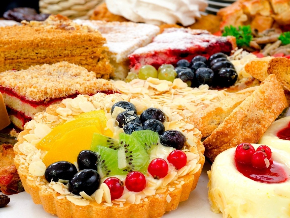 Обои фрукты, ягоды, сладкое, выпечка, десерт, пирожное, тарталетка, ягодное, fruit, berries, sweet, cakes, dessert, cake, tartlet, berry разрешение 1920x1200 Загрузить