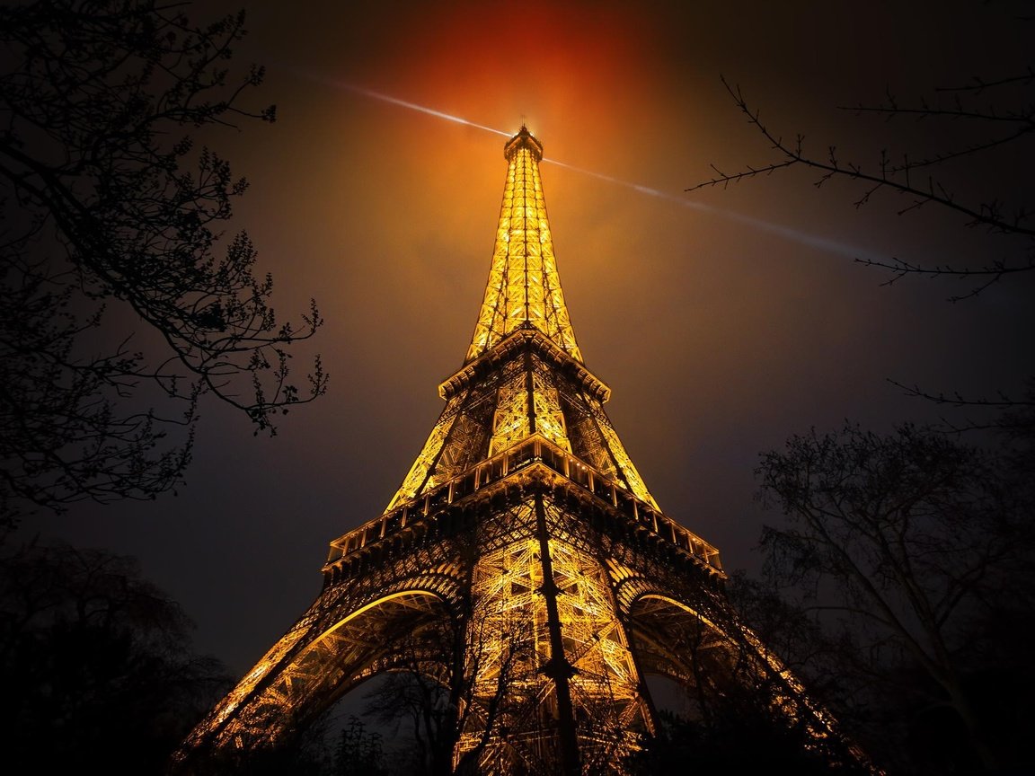 Обои башня, париж, франция, эйфелева башня, ночь небо, tower, paris, france, eiffel tower, the night sky разрешение 2048x1365 Загрузить