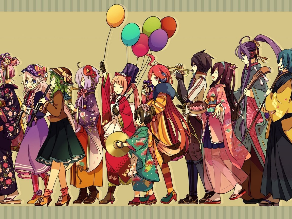 Обои gumi, арт, kaai yuki, kamui gakupo, девушки, mizki, nekomura iroha, вокалоид, vy2, megurine luka, мики, kagamine rin, ия, мику хацунэ, kagamine len, kaito, meiko, yuzuki yukari, akiyoshi, tama-pete, art, girls, vocaloid, miki, ia, hatsune miku разрешение 2409x1080 Загрузить