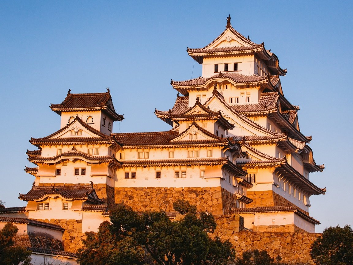 Обои замок, япония, химэдзи, castle, japan, himeji разрешение 2048x1338 Загрузить