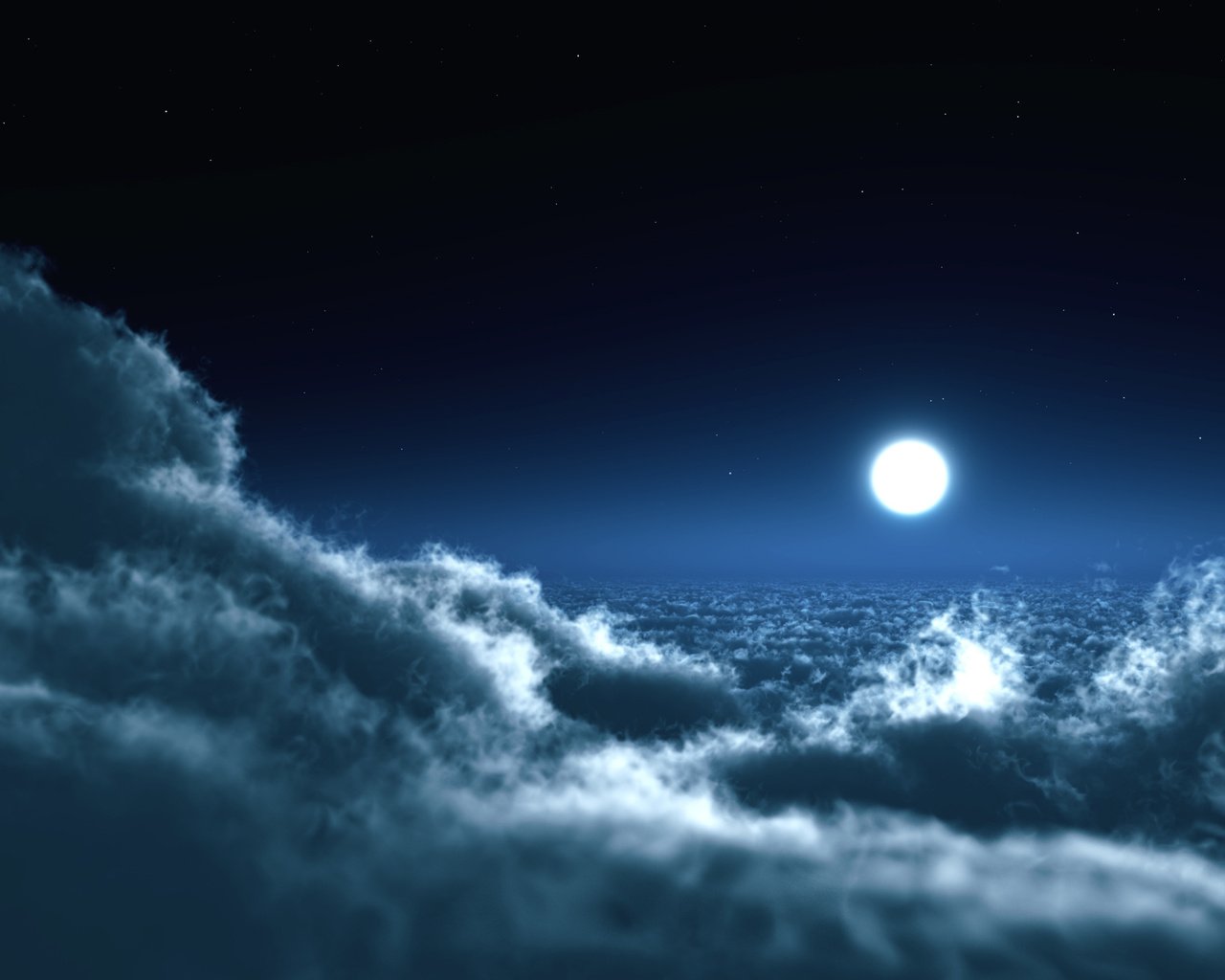Обои небо, облака, ночь, фото, пейзажи, луна, the sky, clouds, night, photo, landscapes, the moon разрешение 3200x2000 Загрузить