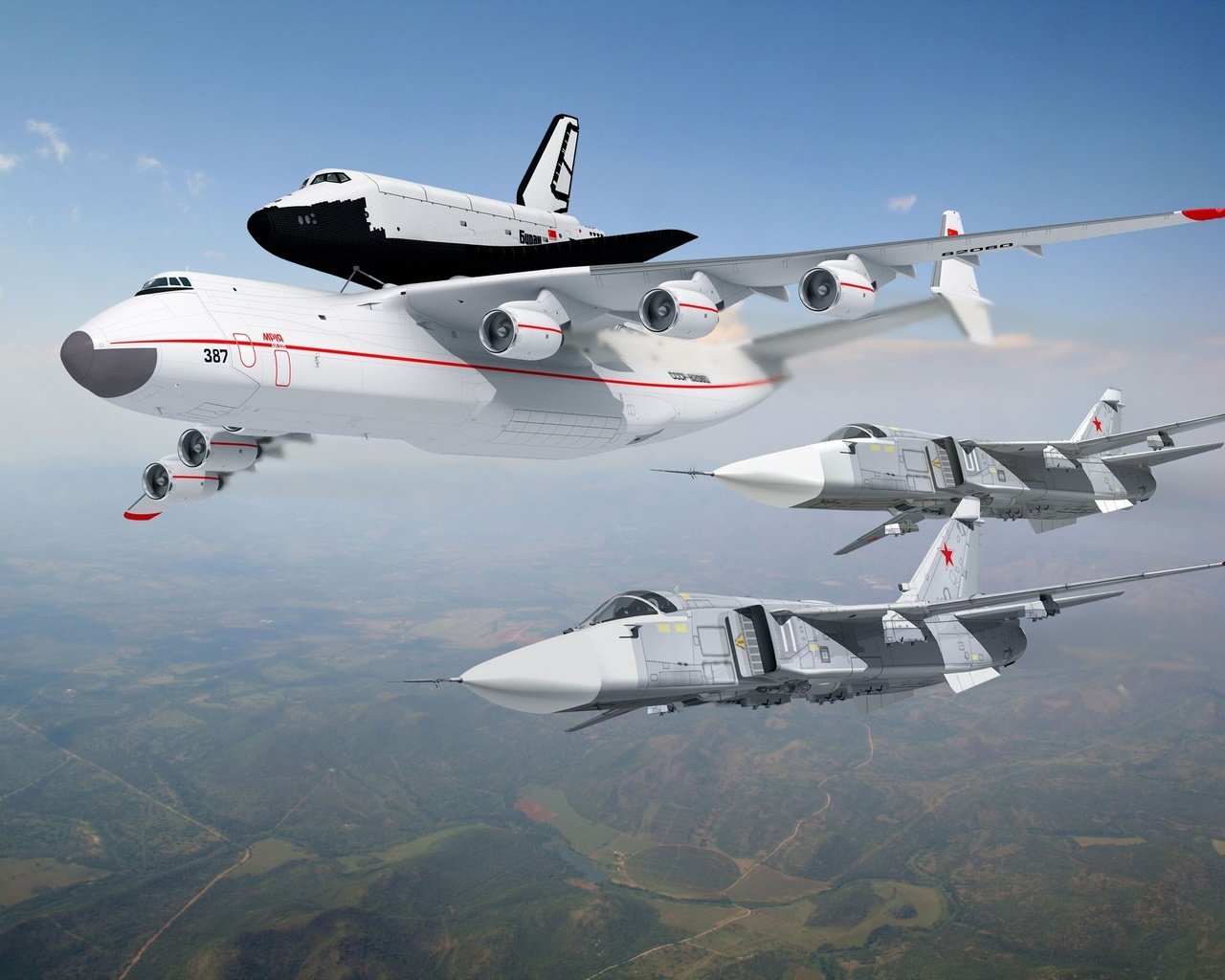 Обои ан-225, буран, мрия, су-24, the an-225, buran, mriya, su-24 разрешение 3000x2000 Загрузить