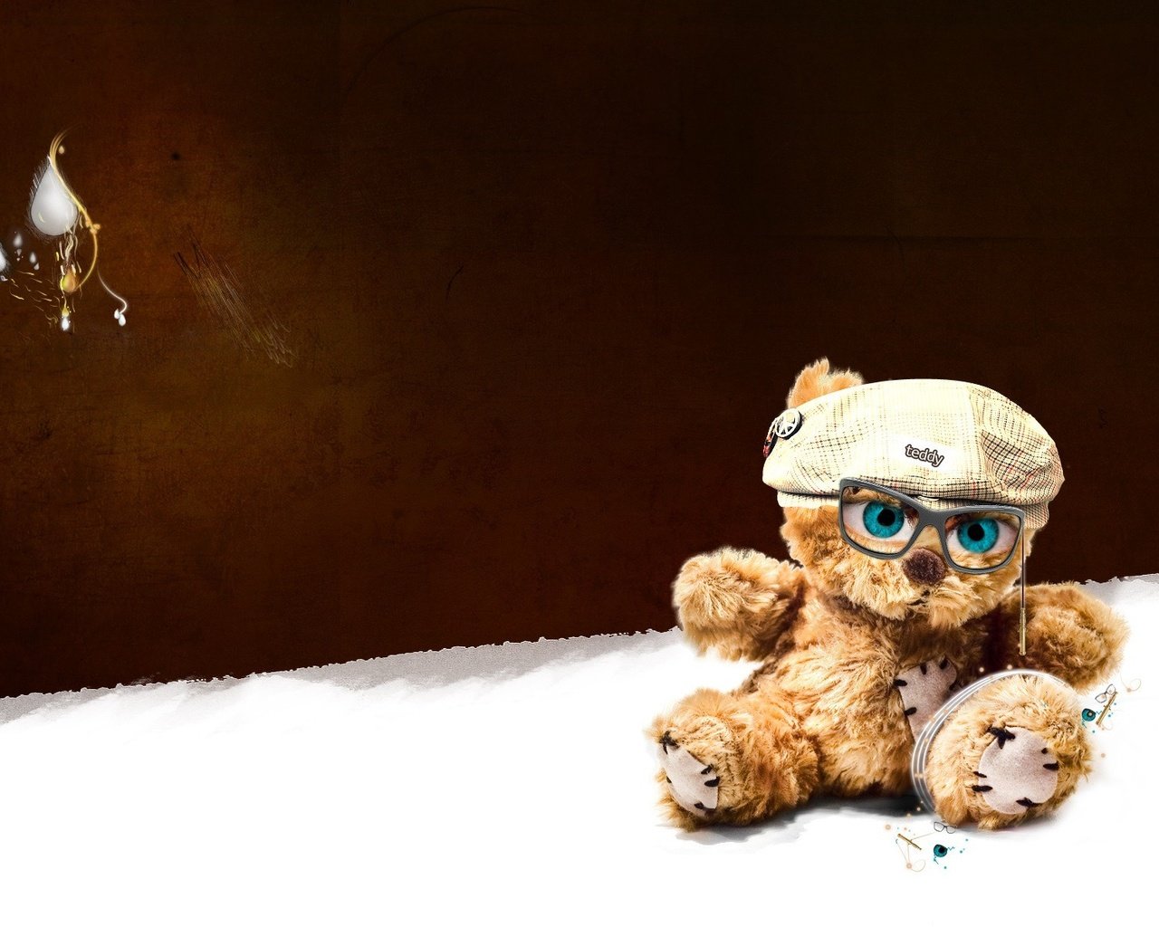 Обои очки, мишка, игрушка, glasses, bear, toy разрешение 1920x1200 Загрузить