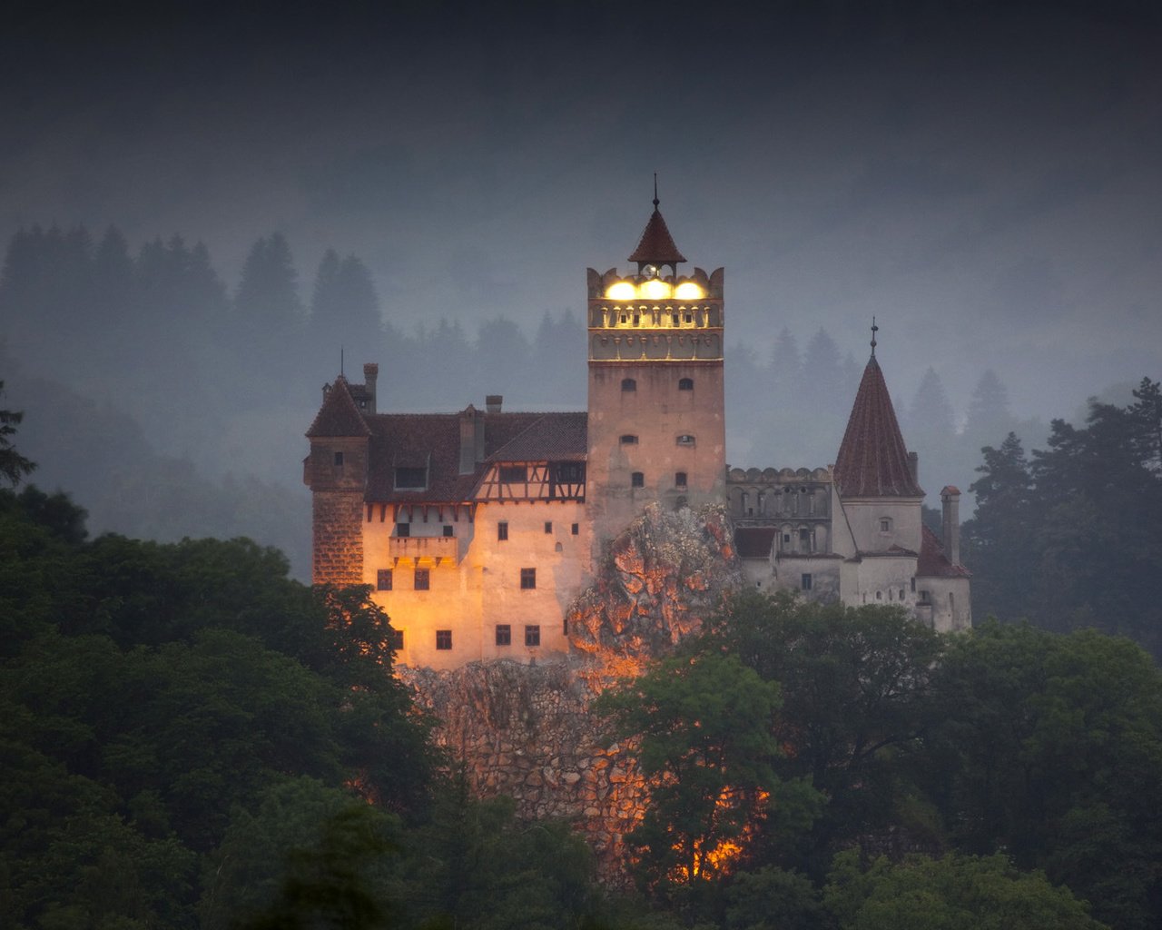 Обои замок, румыния, трансильвания, дракула, castle, romania, transylvania, dracula разрешение 1920x1080 Загрузить