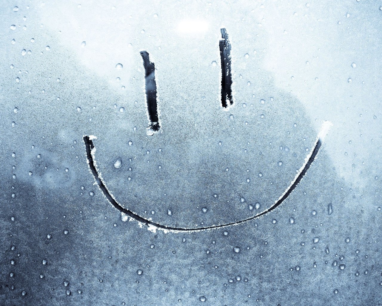 Обои снег, иней, стекло, смайл, snow, frost, glass, smile разрешение 2560x1600 Загрузить