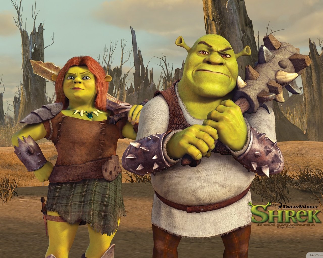 Обои шрек, фиона, огр, shrek, fiona, ogre разрешение 1920x1080 Загрузить