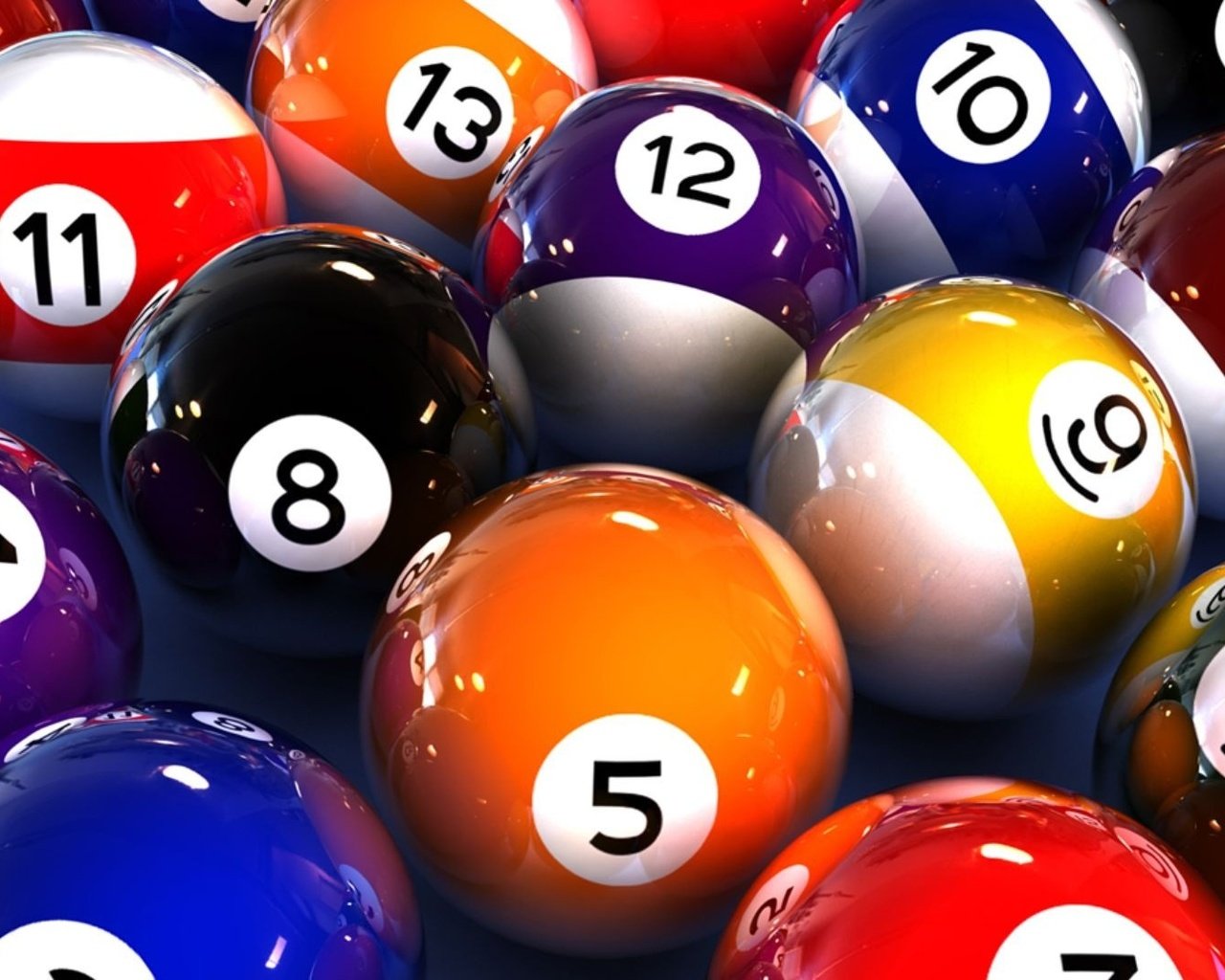 Обои шары, разноцветные, шарики, красочные, цифры, бильярд, бильярдные шары, balls, colorful, figures, billiards, billiard balls разрешение 1920x1080 Загрузить