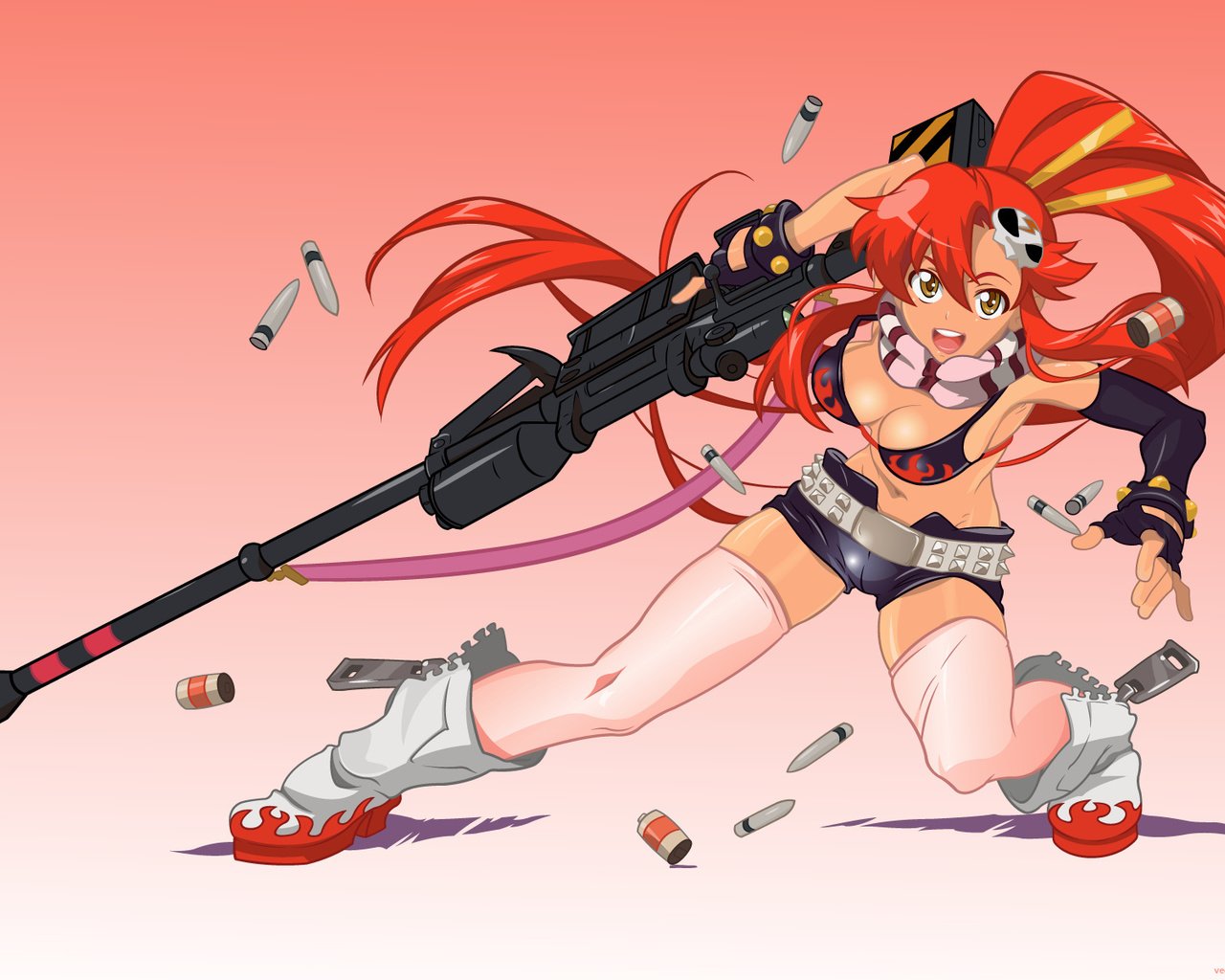 Обои девушка, аниме, gurren lagann, yoko littner, yoko, girl, anime разрешение 1920x1200 Загрузить