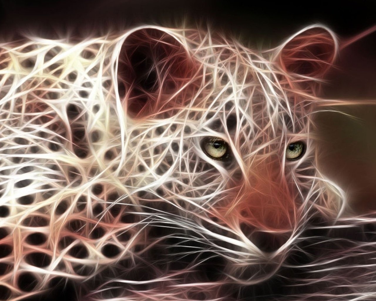 Обои животные, леопард, хищник, 3д, animals, leopard, predator, 3d разрешение 1920x1080 Загрузить