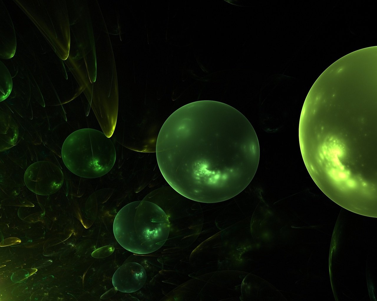 Обои шары, абстракция, шарики, зеленое 3d, balls, abstraction, green 3d разрешение 1920x1080 Загрузить