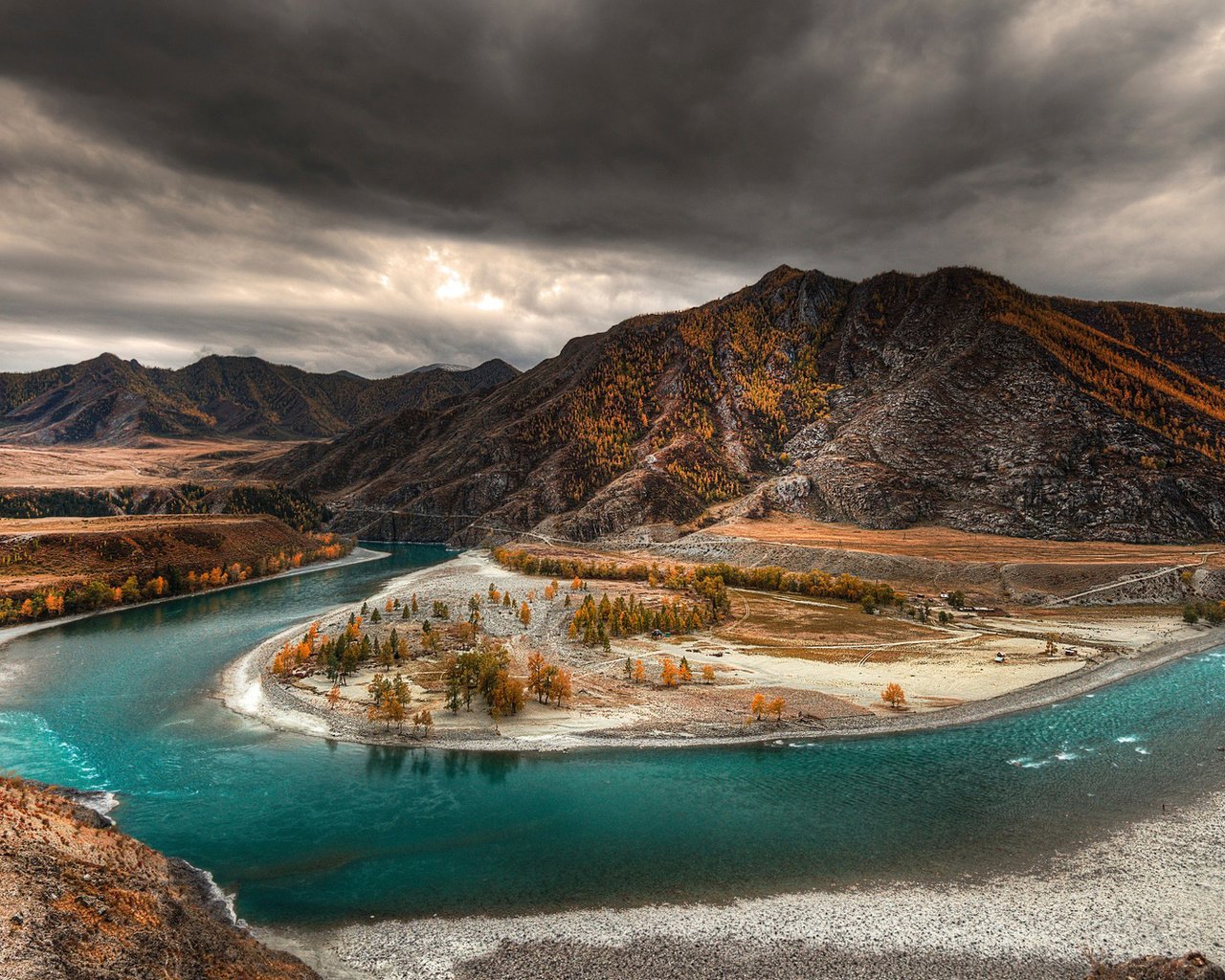 Обои река, осень, алтай, river, autumn, altay разрешение 1920x1080 Загрузить