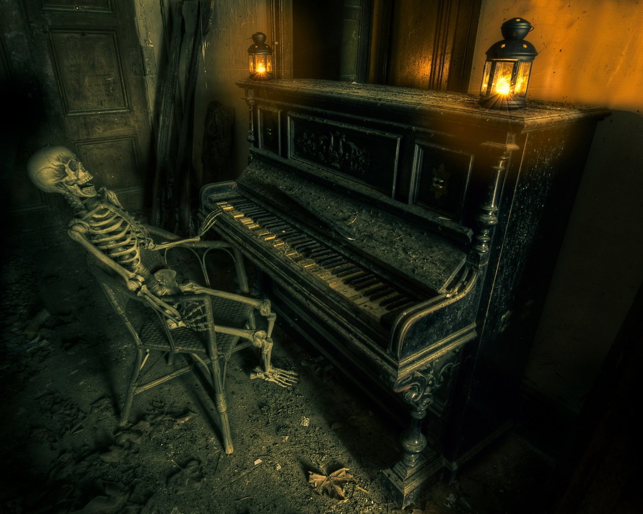 Обои музыка, пианино, скелет, music, piano, skeleton разрешение 2560x1707 Загрузить