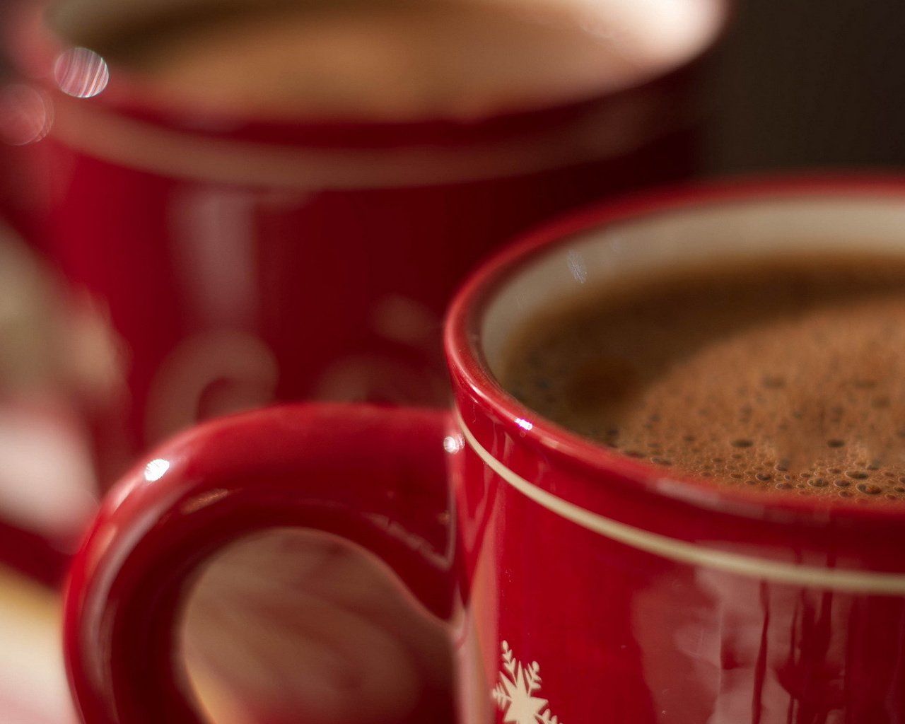 Обои кофе, красные, кружки, пенка, coffee, red, mugs, foam разрешение 1920x1200 Загрузить