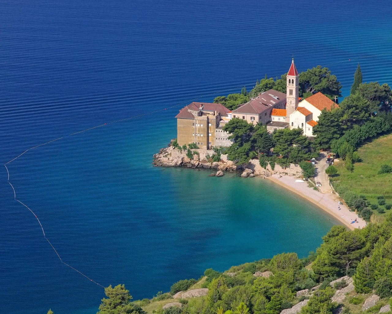 Обои пейзаж, море, побережье, хорватия, остров брач, аббатство, brac bol abbey, landscape, sea, coast, croatia, the island of brac, abbey разрешение 3840x2400 Загрузить