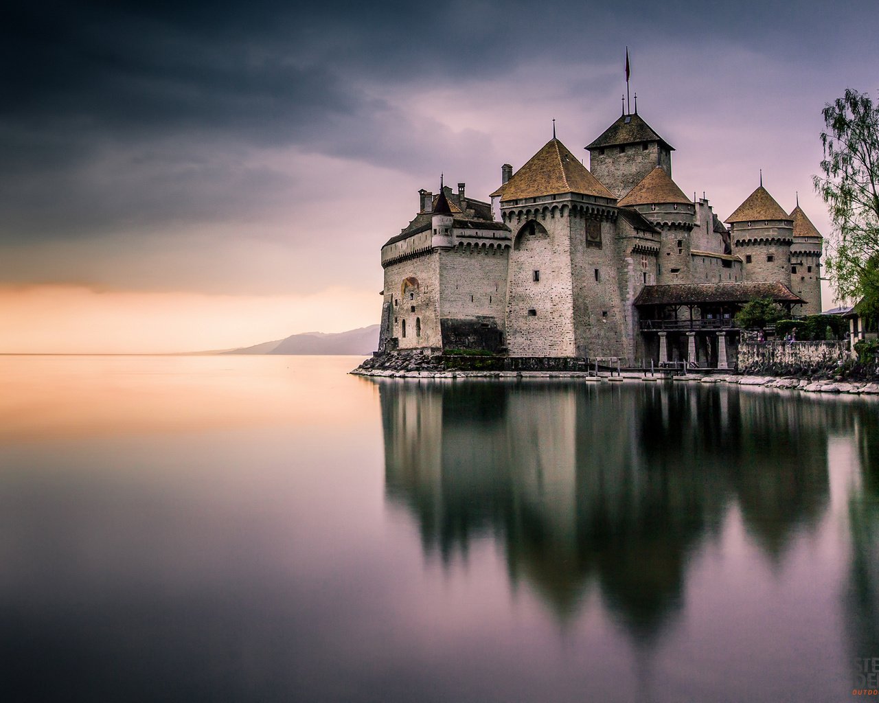 Обои озеро, замок, швейцария, шильйон, женевское, lake, castle, switzerland, silion, geneva разрешение 2048x1365 Загрузить