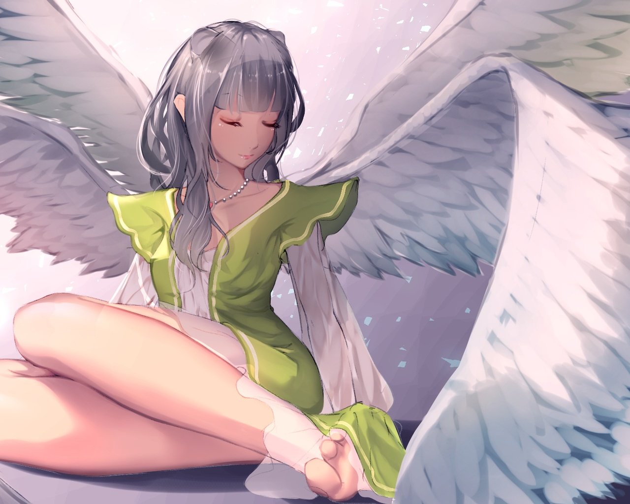 Обои арт, девушка, крылья, аниме, ангел, art, girl, wings, anime, angel разрешение 1920x1080 Загрузить