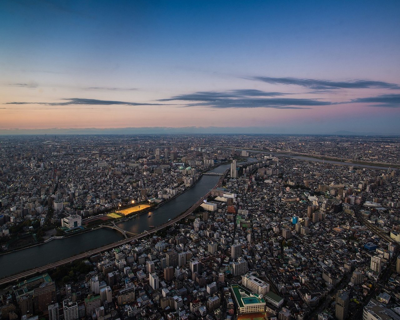 Обои панорама, вид сверху, япония, токио, panorama, the view from the top, japan, tokyo разрешение 1920x1200 Загрузить