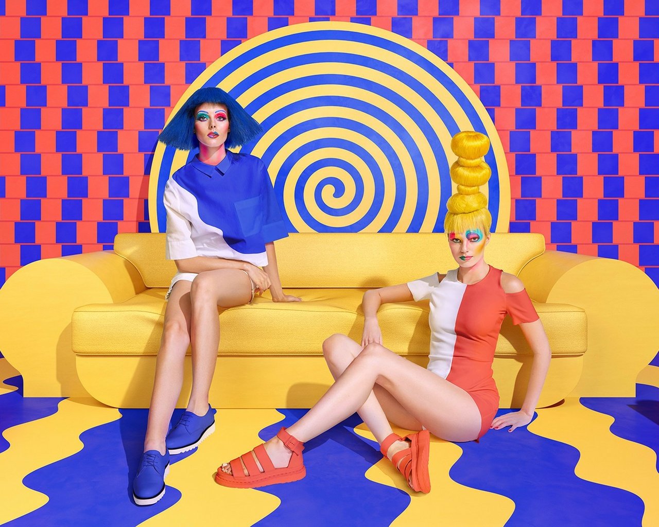 Обои стиль, цвет, девушки, sagmeister & walsh, вибрант, полихром, style, color, girls, of vibrant, polychrome разрешение 1920x1080 Загрузить