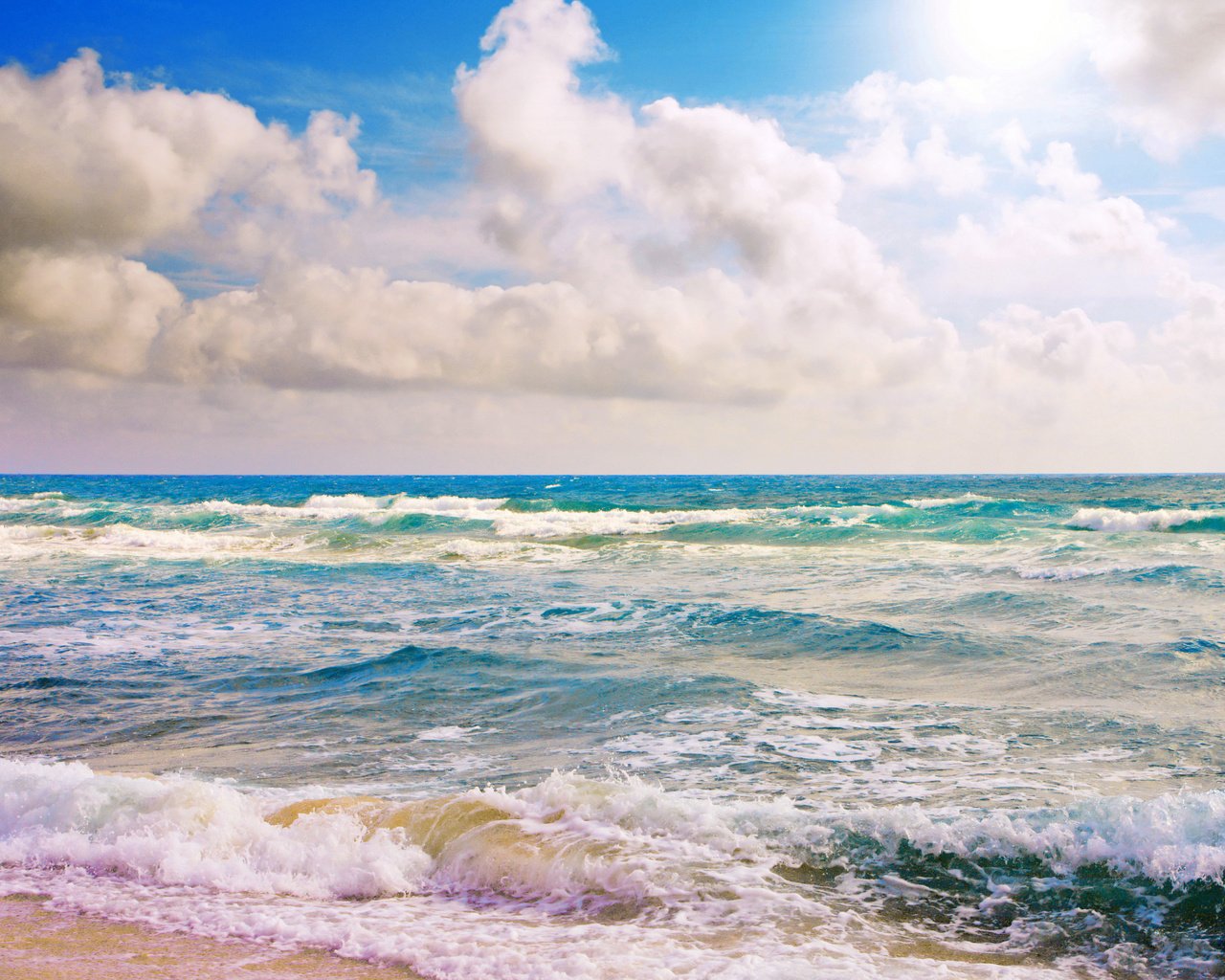 Обои небо, облака, волны, море, пляж, горизонт, the sky, clouds, wave, sea, beach, horizon разрешение 6000x4285 Загрузить