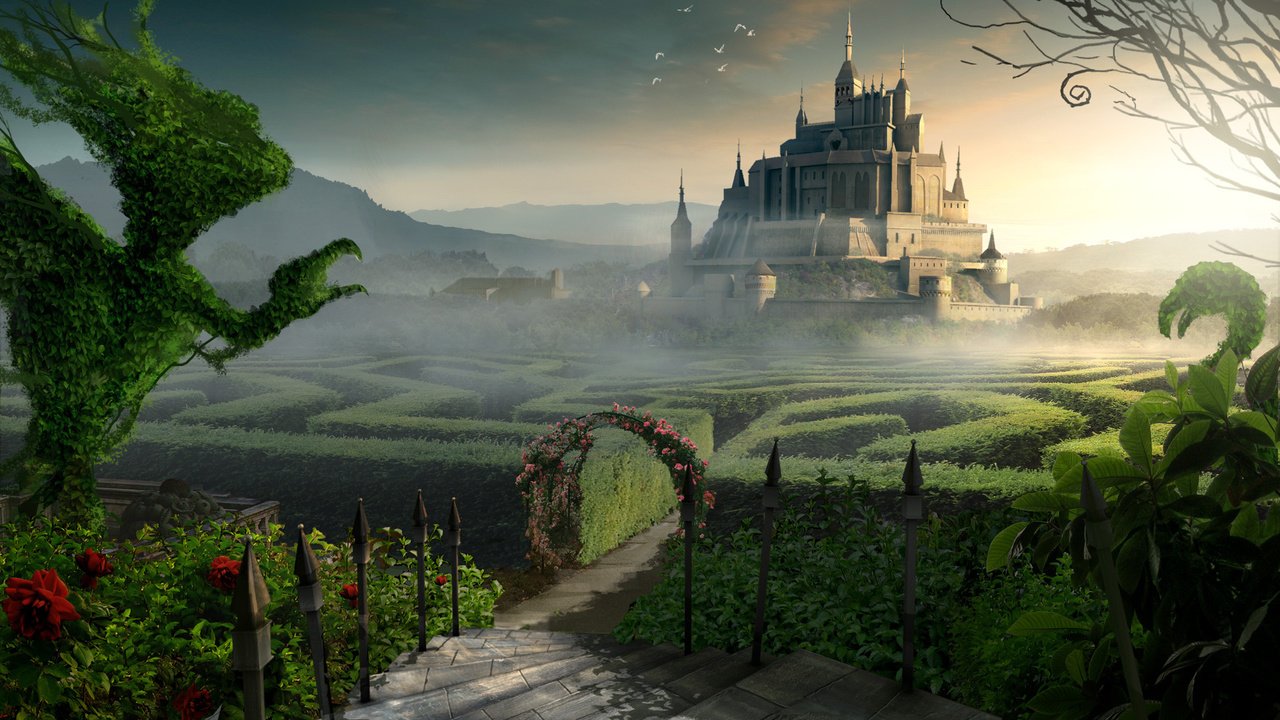 Обои лабиринт, замок, фантастика, maze, castle, fiction разрешение 1920x1080 Загрузить