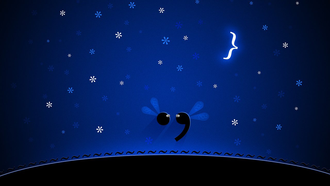 Обои синий, типографика, точка, запятая, blue, typography, point, comma разрешение 2560x1600 Загрузить