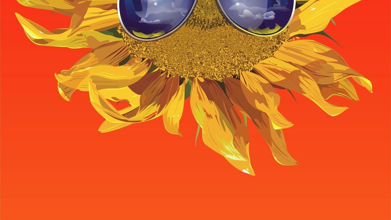 Обои вектор, очки, подсолнух, оранжевый, vector, glasses, sunflower, orange разрешение 1920x1440 Загрузить