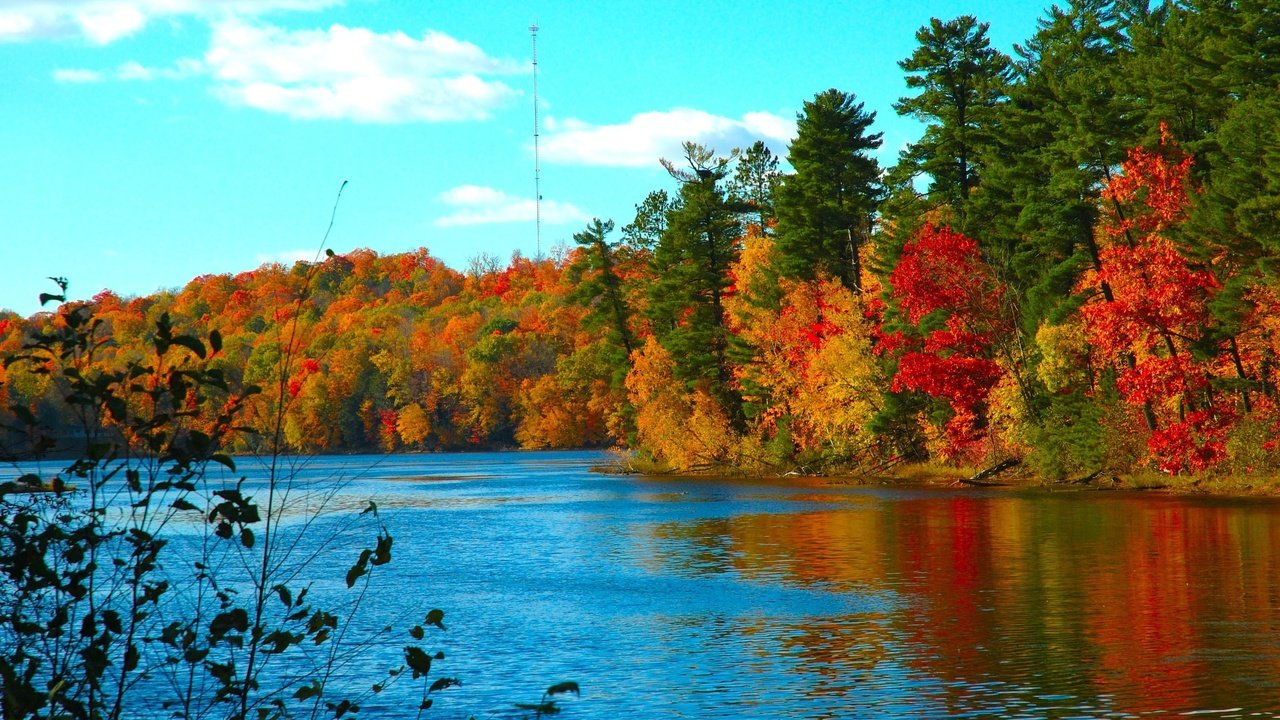 Обои вода, озеро, осень, холод, красочный пейзаж, water, lake, autumn, cold, colorful landscape разрешение 3008x2000 Загрузить