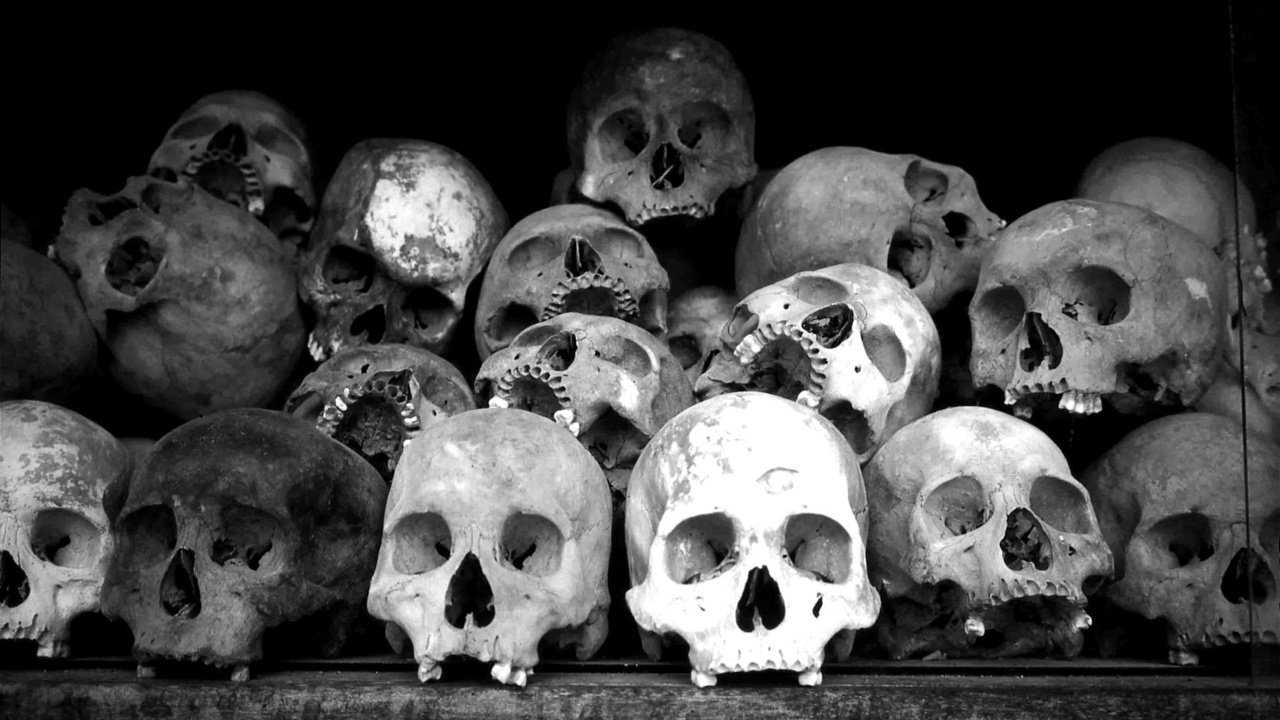 Обои черно-белая, склад, кости, черепа, black and white, warehouse, bones, skull разрешение 1920x1200 Загрузить