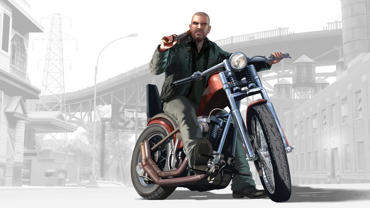 Обои игра, мотоцикл, гта, the game, motorcycle, gta разрешение 5333x3000 Загрузить