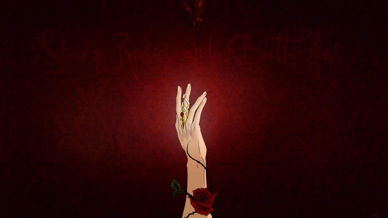 Обои рука, роза, бабочка, шипы, hand, rose, butterfly, spikes разрешение 1920x1200 Загрузить