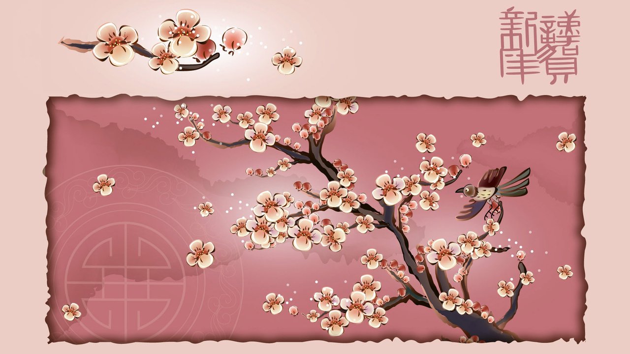 Обои дерево, птица, сакура, иероглиф, tree, bird, sakura, character разрешение 1920x1200 Загрузить