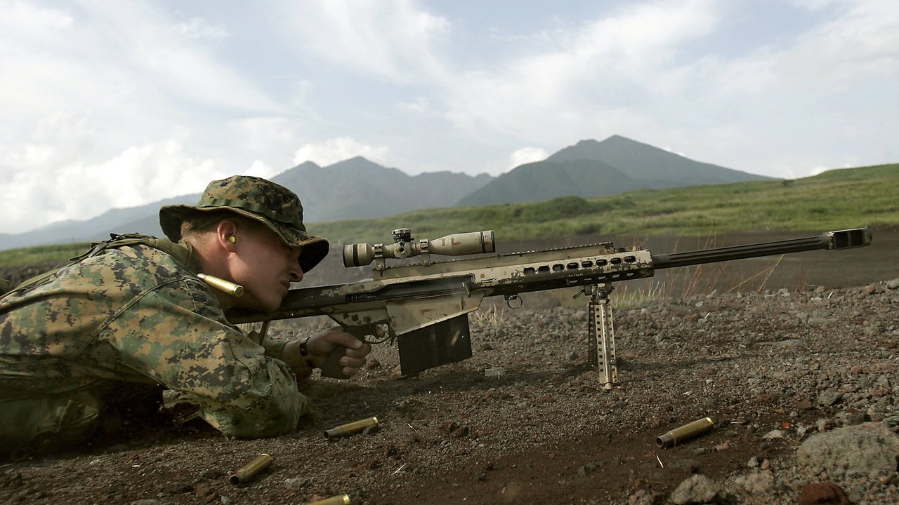 Обои снайпер, винтовка, прицел, barrett, sniper, rifle, sight разрешение 2100x1327 Загрузить