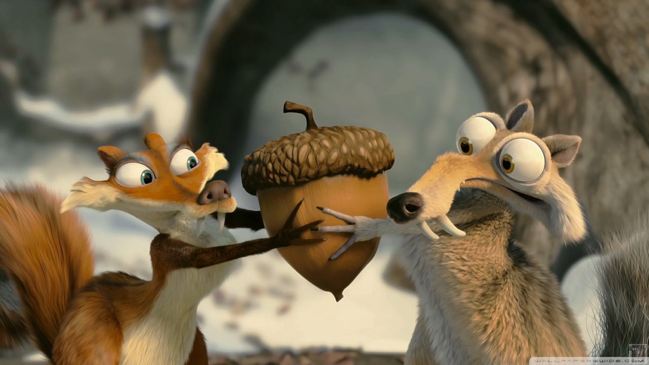 Обои лиса, ледниковый период, белка, орех, fox, ice age, protein, walnut разрешение 1920x1080 Загрузить