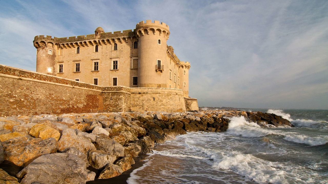 Обои волны, море, италия, крепость, ладисполи, кастелло одескальки, wave, sea, italy, fortress, ladispoli, castello odescalchi разрешение 1920x1200 Загрузить