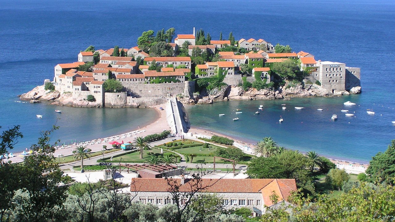 Обои остров, черногория, святой стефан, island, montenegro, saint stephen разрешение 2288x1712 Загрузить