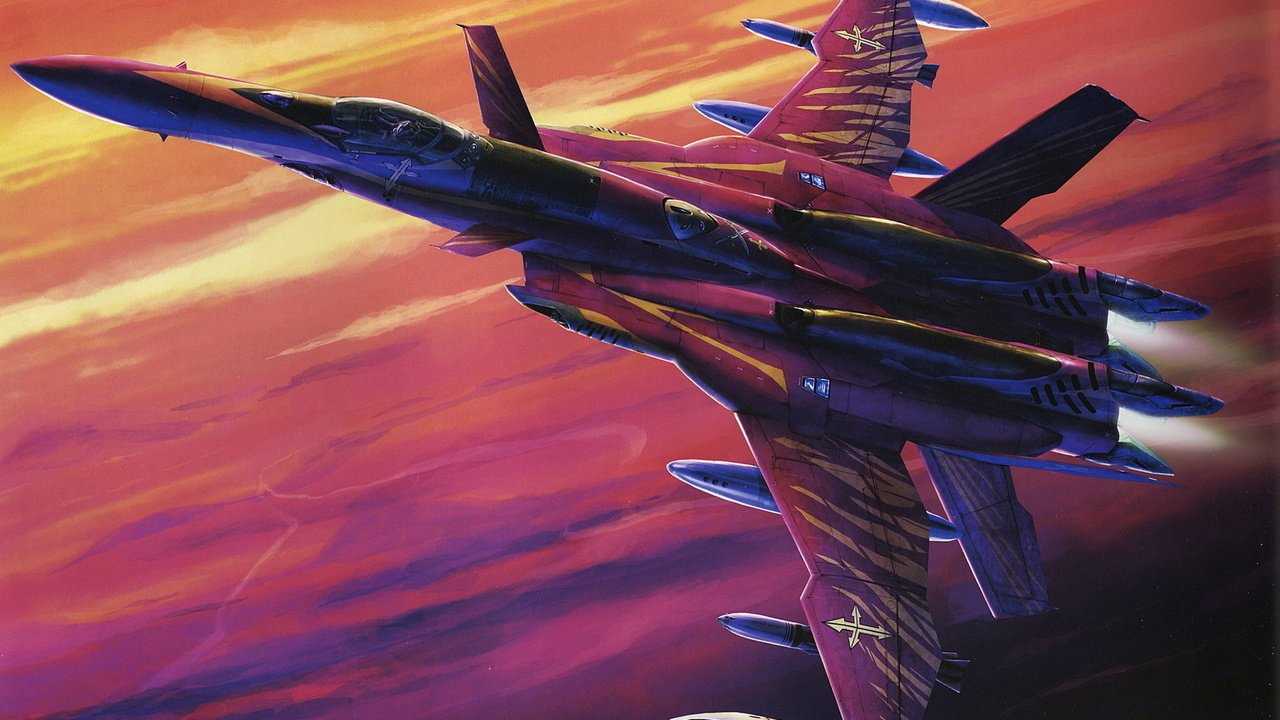 Обои арт, рисунок, самолет, истребитель, ракеты, macross zero, подвески, art, figure, the plane, fighter, missiles, suspension разрешение 1920x1200 Загрузить