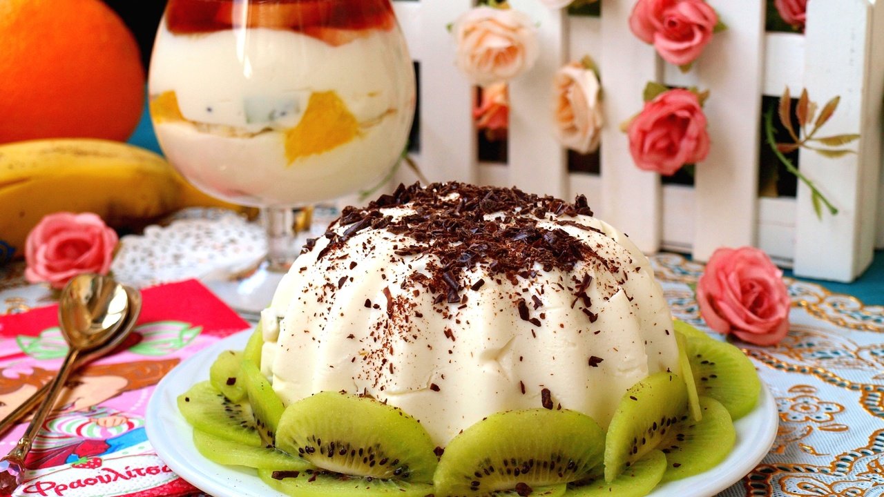 Обои киви, шоколад, сладкое, десерт, пудинг, kiwi, chocolate, sweet, dessert, pudding разрешение 2400x1669 Загрузить