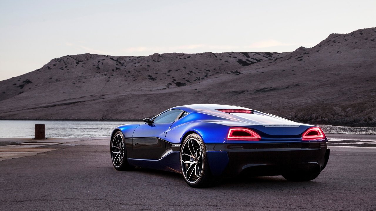 Обои синий, автомобиль, concept, сзади, электрокар, римак, rimac, blue, car, back, electric car разрешение 4096x2731 Загрузить