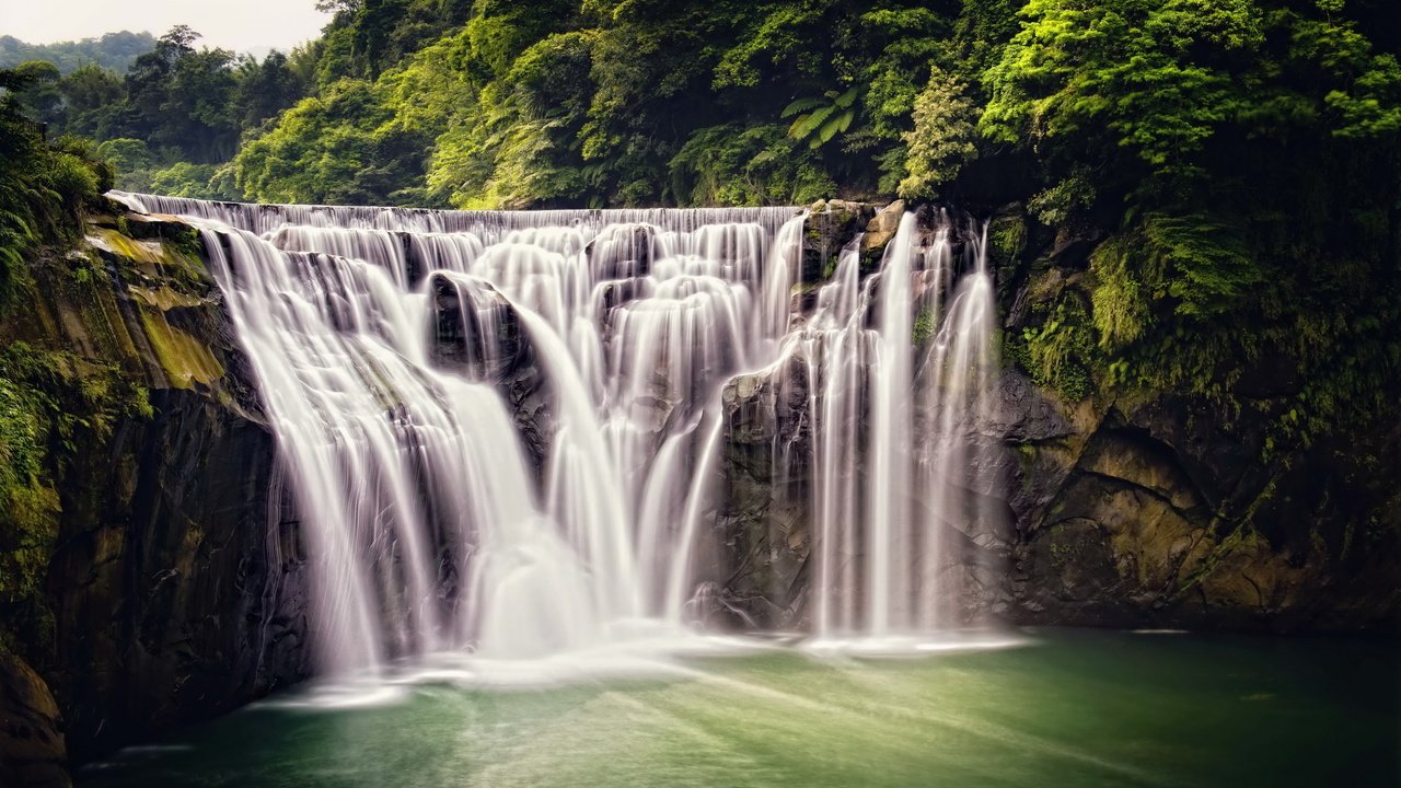 Обои природа, лес, водопад, тайвань, джунгли, shifen waterfall, nature, forest, waterfall, taiwan, jungle разрешение 3000x1875 Загрузить