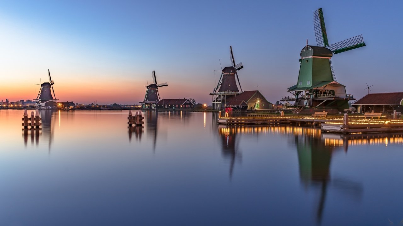 Обои фото, нидерланды, голландия, заансе-сханс, заандам, photo, netherlands, holland, zaanse schans, zaandam разрешение 2048x1366 Загрузить