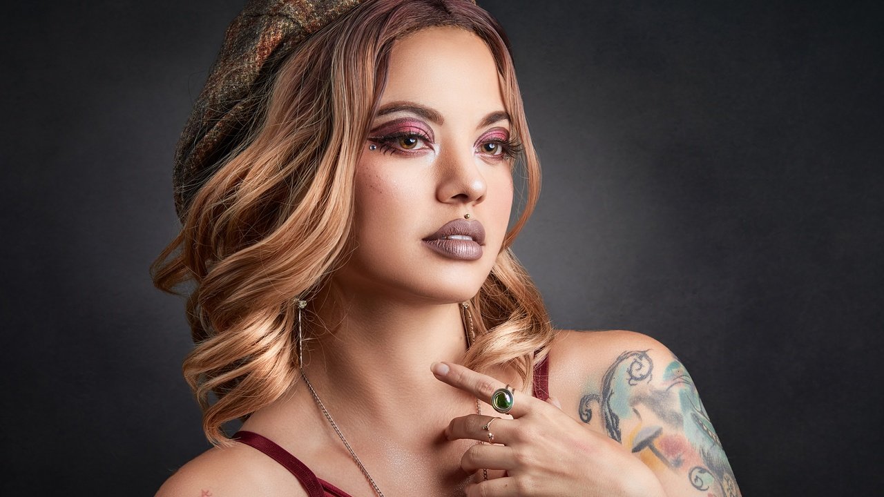 Обои модель, тату, макияж, пирсинг, model, tattoo, makeup, piercing разрешение 3600x2400 Загрузить