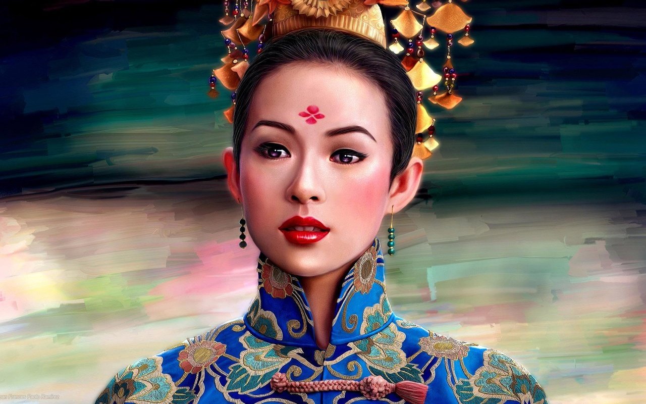 Обои девушка, портрет, jean frances paolo ramirez, филипины, чжан цзыи, ziyi zhang, girl, portrait, philippines, zhang ziyi разрешение 1920x1174 Загрузить