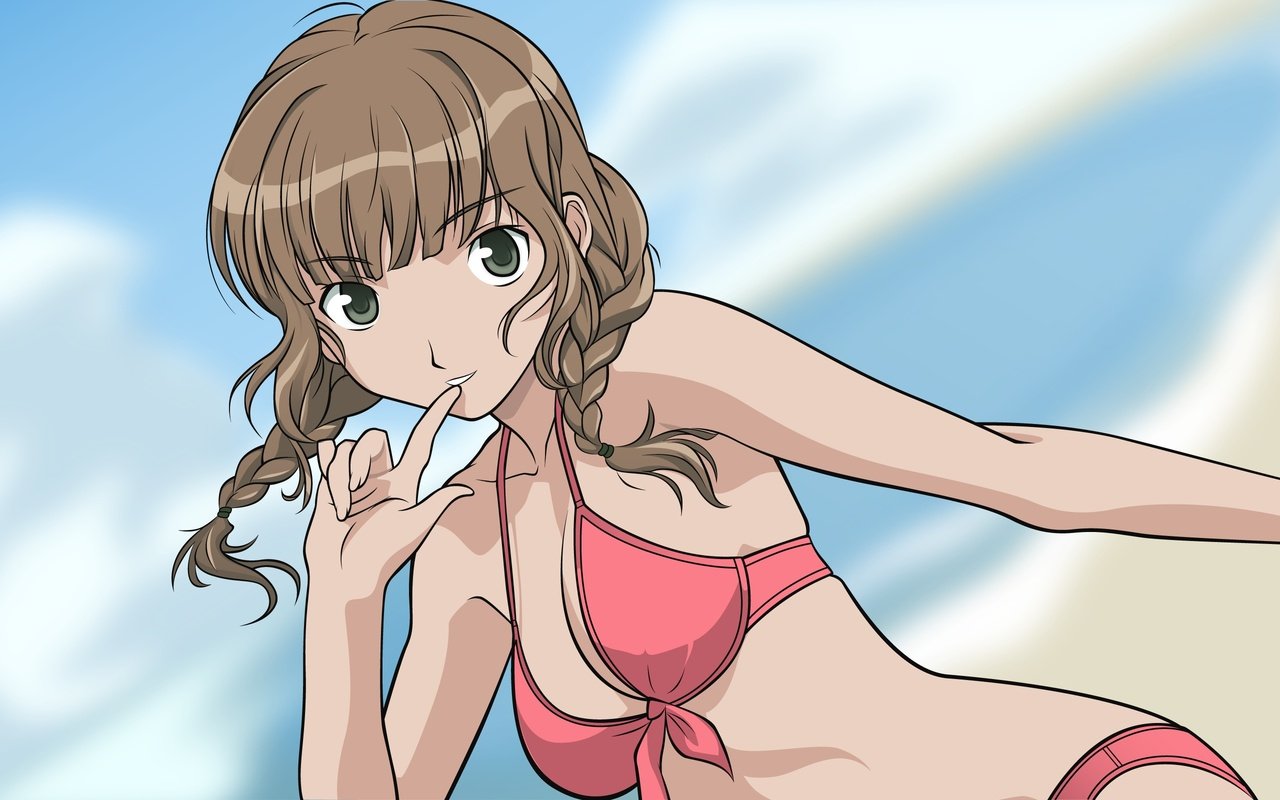 Обои вектор, купальник, kimikiss, mizusawa mao, pure, rouge, vector, swimsuit разрешение 2560x1600 Загрузить