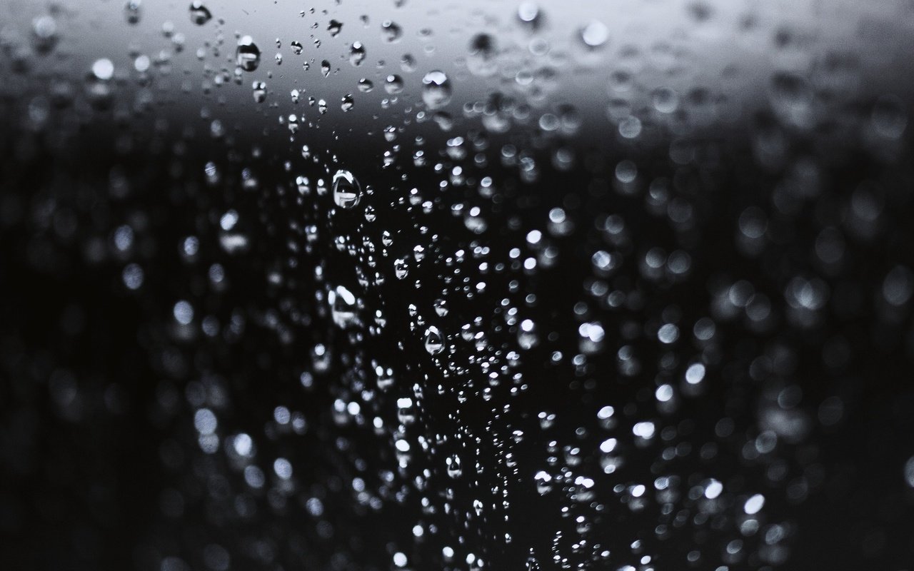 Обои вода, капли, черный фон, стекло, поверхность, мокрое, water, drops, black background, glass, surface, wet разрешение 1920x1080 Загрузить